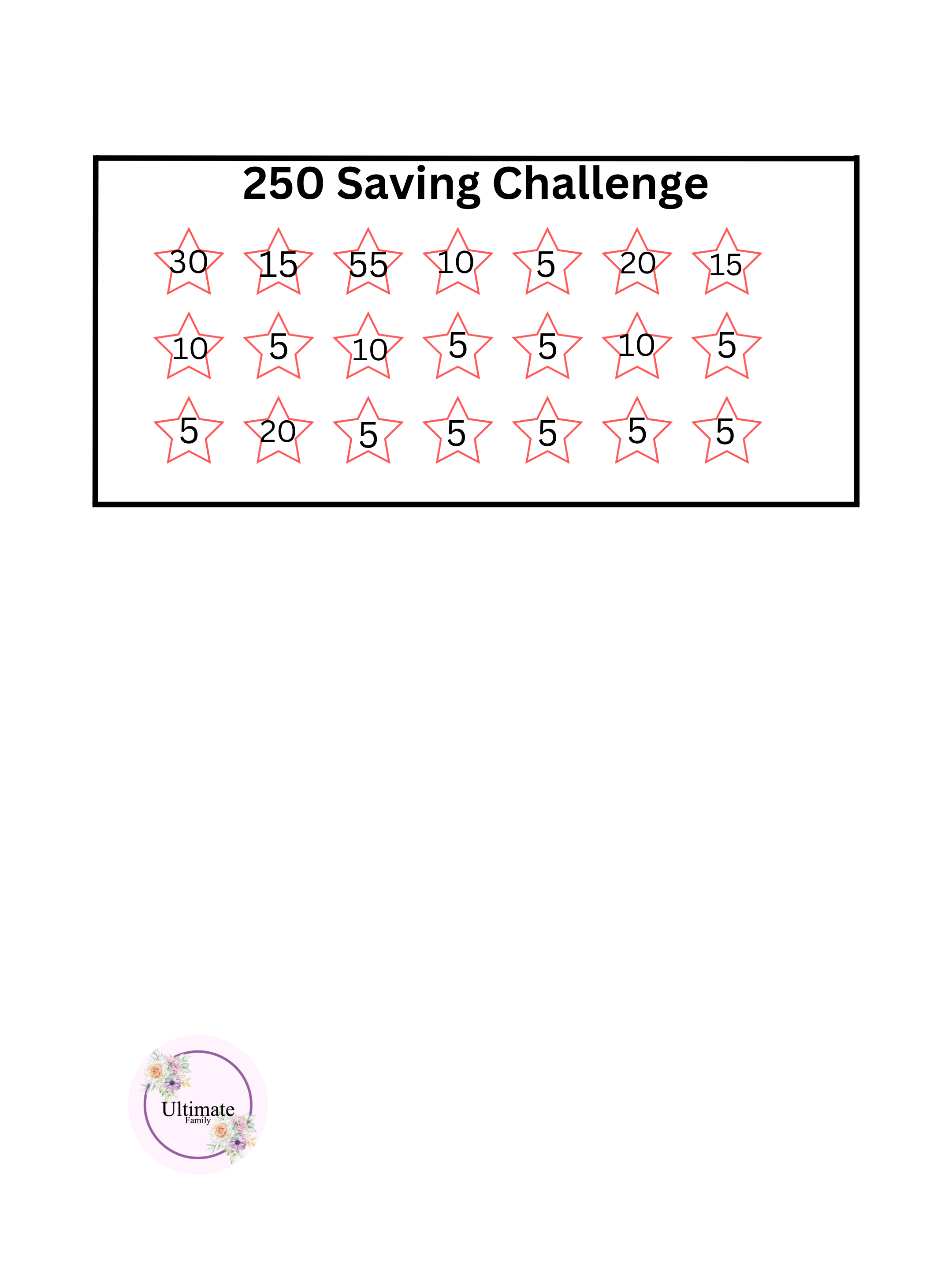 250 Saving Challenge (Digital)