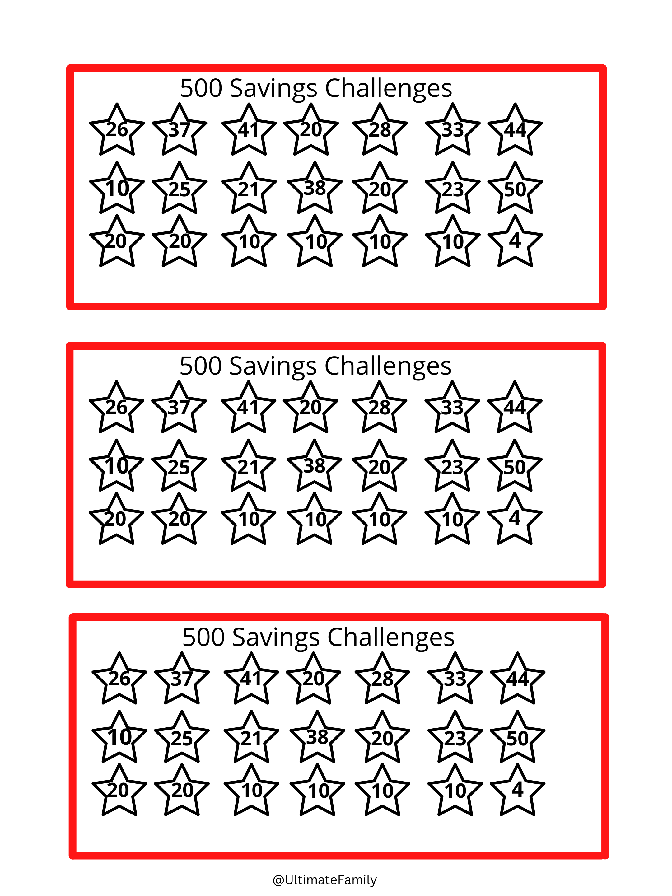 500 Saving Challenge (Digital)